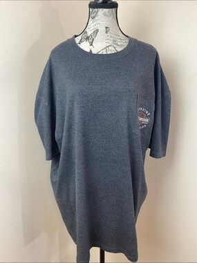Harley-Davidson White Mountain New Hampshire Pocket Tee Gray  T-Shirt Sz 2X